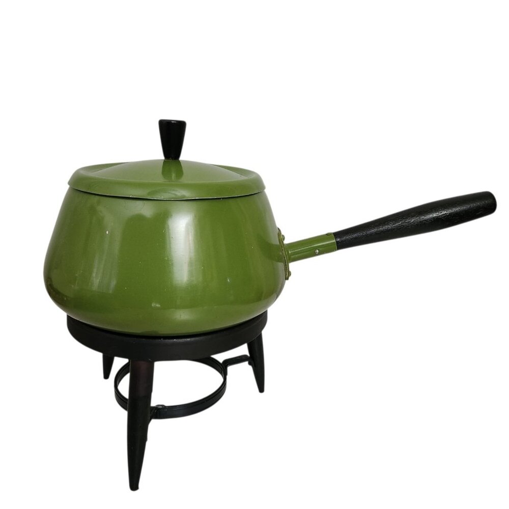 Vintage Fondue Pot by Gourmet International Avocado Green